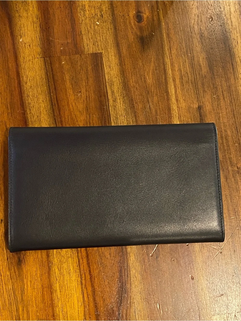 Gianni Versace Black Leather Wallet with Gold Medallion
